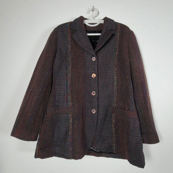 Deborah Cross Textile Artist Jacket Blazer Womens NWOT Multicolor - Picture 1 of 7